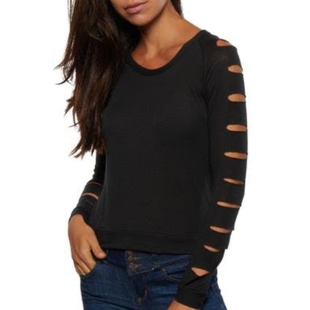 Laser Cut Long Sleeve Tshirt